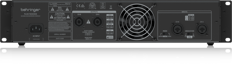Behringer NX1000 Amplifier – GSG Audio Design Behringer NX1000 Amplifier – GSG Audio Design