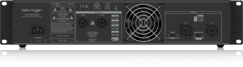 Behringer NX3000 Amplifier – GSG Audio Design Behringer NX3000 Amplifier – GSG Audio Design